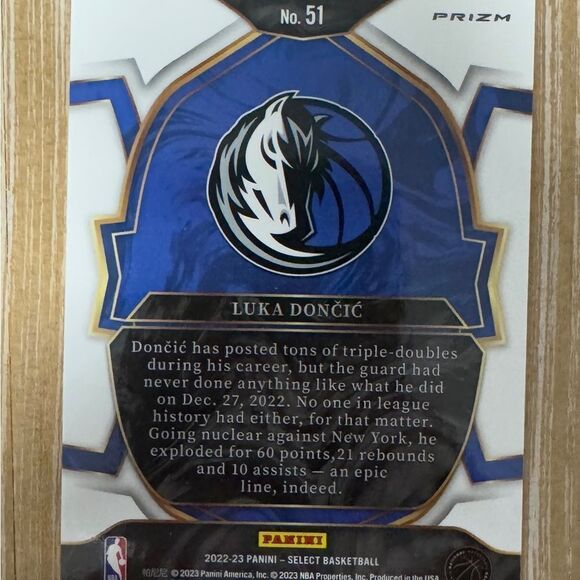 2022-23 Select Retail Silver Luka Doncic # 51 Mint Condition - Picture 2 of 3